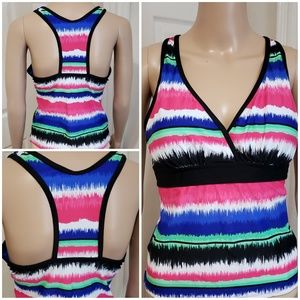 NEW! Free Country Tie-Dial Wave Tankini - M (8/10)